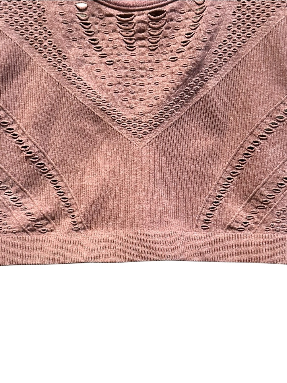 Alo Yoga Lark Crop Top Pink Seamless Racerback Women’s Small - Picture 3 of 6